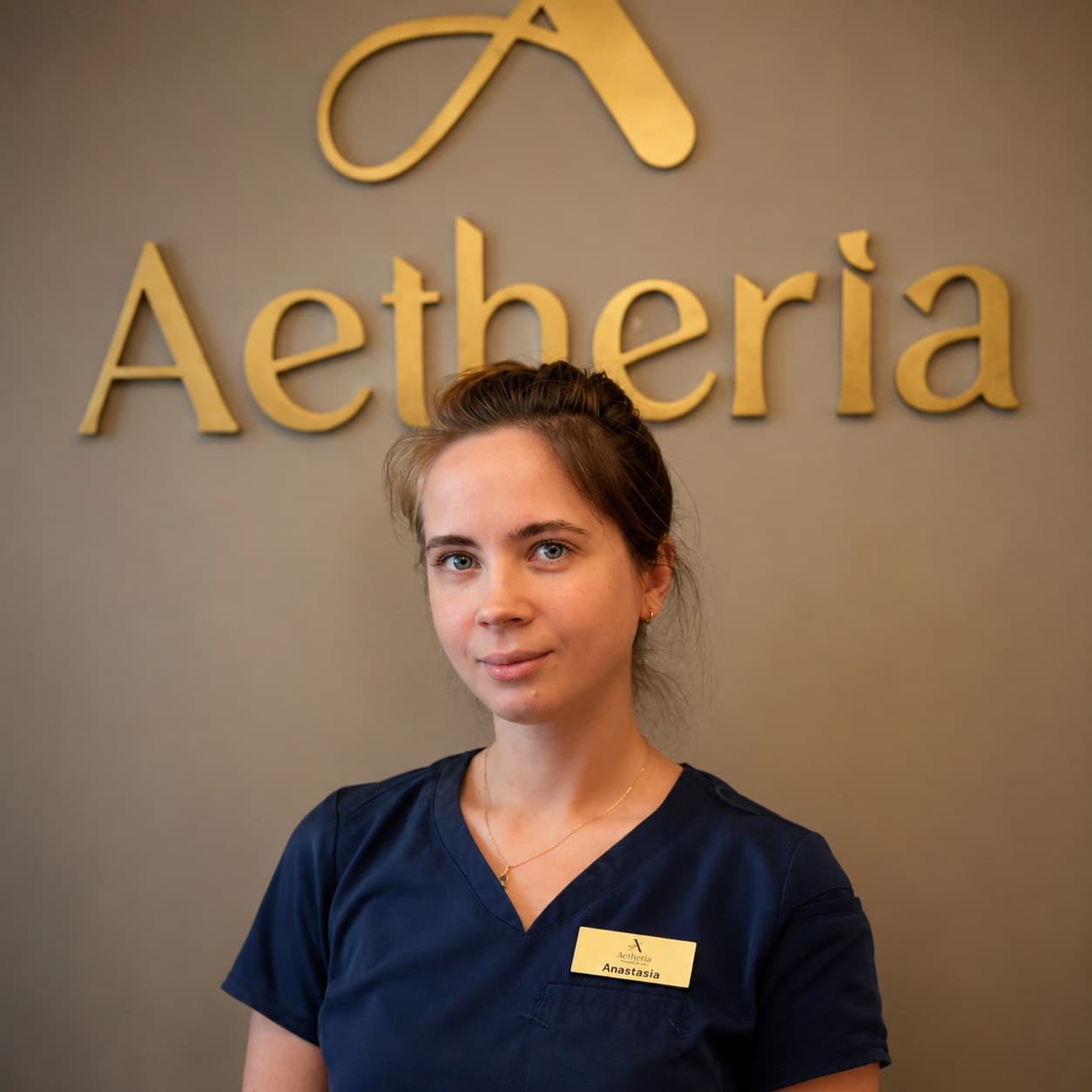 Portrait of Anastasia, Top Master at Aetheria Beauty Bar.
